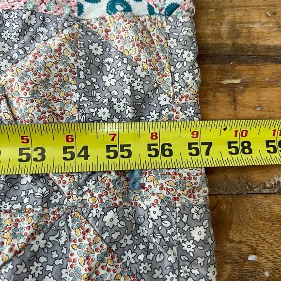 Handmade Nap Quilt Bed Cover Diamond Floral Patchwork Reversible 57" x 72" - Picture 12 of 16